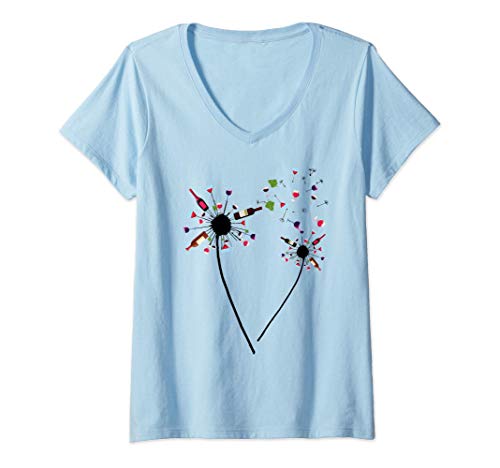 Womens Wine Dandelion Drinking Wine Rosee Wine Lovers Rosee Lover V-Neck T-Shirt