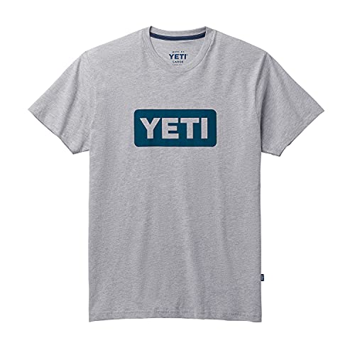 YETI Logo Badge C&S Short Sleeve T-Shirt, Gray/Navy, XX-Large