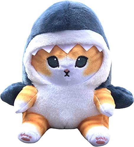 8.1'' Shark Cat Funny Cute Stuffed Animal Doll ，Shark Cat Plush Toy