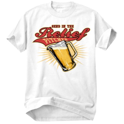 Hitman Designs Men's Send in The Relief Pitcher Shirt 3XL White