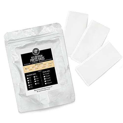 Gutenberg's Dank Pressing Co 2x4 inch premium rosin bags 10-100 Packs | rosin press bags | dab press nylon micron bags | All Micron Sizes (10-Pack, 75)