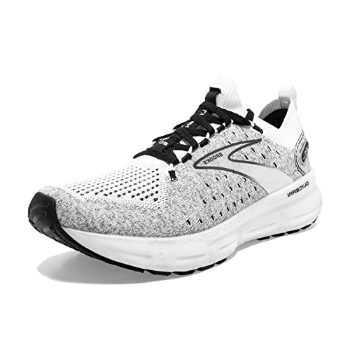 Brooks Men’s Glycerin StealthFit 20 Neutral Running Shoe - White/Grey/Black - 11 Medium