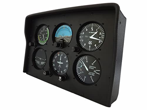 Flight Sim Wings 6-pack Analog Panel (Black)