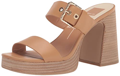 Dolce Vita Women's Landry Heeled Sandal, TAN Leather, 7.5