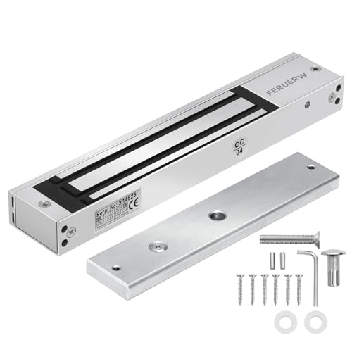 Upgrade 600lbs Electric Magnetic Electromagnetic Lock Holding Force for Access Control,OutSwinging Door Access Control System,Single Door 12V