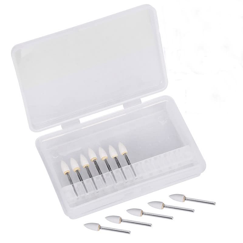 Dental Polisher Polishing Mounted White Stones Polisher Dentist High Speed FG Polishing 12pcs per pack (FL2 Flame shape)