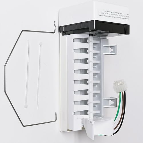 Refrigerator Ice Maker Assembly Replaces for Maytag MBR2258XES5 MFD2562VEM11 MBF2258XEW6 MBF1958XEB2 MBF1958XEB3 MBF1958XEB5 MBF1958XEB6 MBF2258XEW3 MBF2258XEW5 MFD2562VEM9 MBR2258XES3 Refrigerator