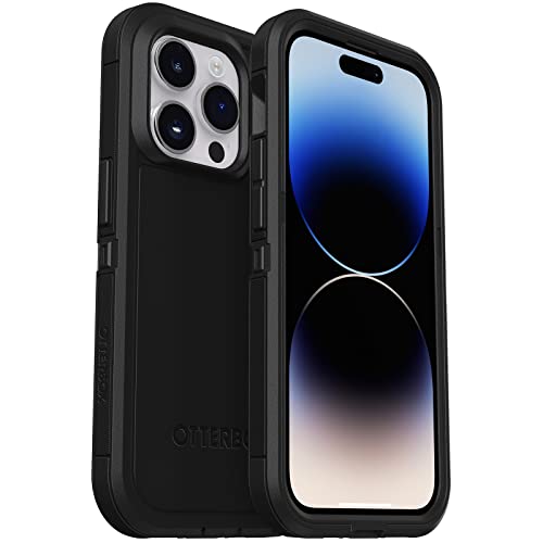 OtterBox iPhone 14 Pro Max (ONLY) Defender Series XT Case - BLACK , Screenless, Rugged , Snaps to MagSafe, Lanyard Attachment
