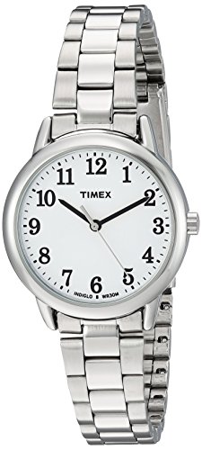 Timex Women's Easy Reader 30mm Watch – Silver-Tone Case White Dial with Silver-Tone Stainless Steel Bracelet