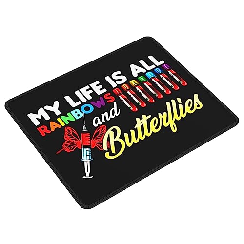 JOocla Phlebotomy Phlebotomists Mouse Pad, Laptop Office Desk Accessories Wireless Mouse Pad Mouse Pad Non-Slip Water Resistant Desk Mat Premium Computer Accessories