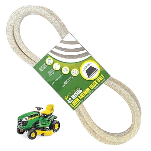 TonGass 42' Lawn Mower Deck Belt Compatible with John Deere Lawn Mower - Replaces Part Number GX20072 - Deck Drive Belt for Heavy-Duty Use - Compatible with 100 D100 E100 Series