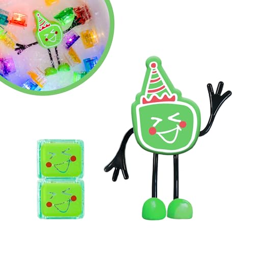 Glo Pals Christmas Pal Water-Activated Bath Toy with 2 Reusable Light-Up Cubes for Sensory Play