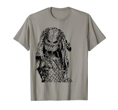 Gothcore Aesthetic Alien Predator Graphic Print T-Shirt
