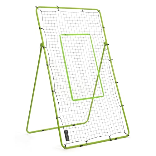 Volleyball Rebounder Net 4x7ft Volleyball Bounce Back Net with 5 Rebound Angles Neon Target and Bungee Cords for Volleyball Sports Training Practice