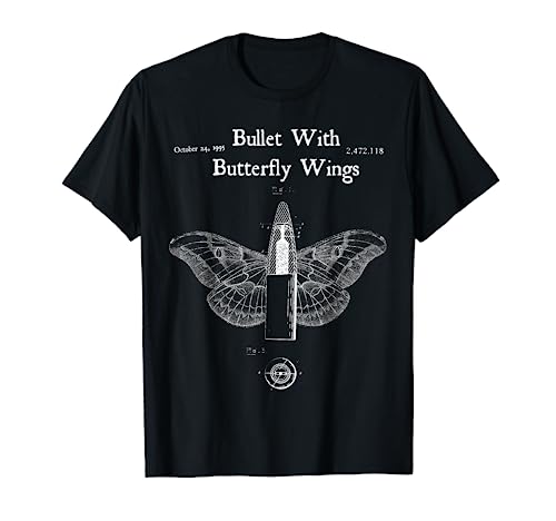 Bullet Butterfly Wings Alternative 90s Rock Music T-Shirt