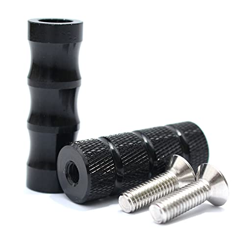 CNC Motorcycle Knurled Shifter Peg Anti-Skid Gear Shift Brake Lever Foot Pegs Pedal 6mm Hole Front Footrests Footpeg Rearsets For Honda Suzuki Yamaha Kawasaki Ducati Aprilia