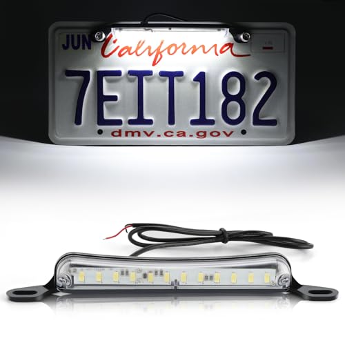 LivTee License Plate LED Light, Extremely Bright Assembly for Trailer UTV ATV Truck RV Boat, Xenon White(6000K)