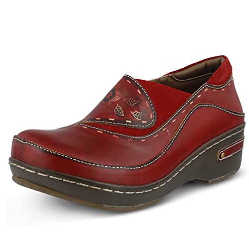 L'artiste by Spring Step Women's Burbank Mule, Red, 39 EU/8.5 M US