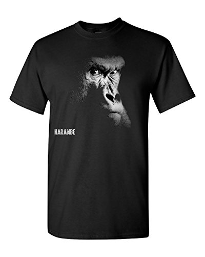 Jacted Up Tees Harambe the Gorilla Image Men's T-Shirt - 2XL Black (1501)