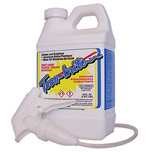 Toon-Brite B1000 Aluminum Cleaner - 1/2 Gallon with Sprayer, White