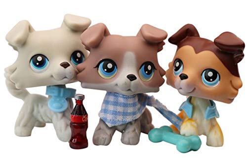 N/A USA LPS Collie 363 67 58 Raised Paw Blue Eyes Dog Puppy Figure with Accessories Lot Figure Collection Kids Birthday Xmas Gift