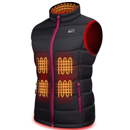 Updated Lightweight Heated Vest for Women - Rechargeable Womens Heated Vest with 10000mAh Large Capacity Battery Pack (as1, alpha, x_l, regular, regular)