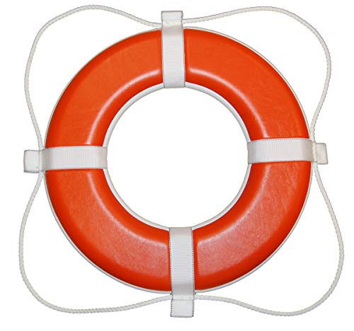 TAYLOR MADE PRODUCTS 364 Life Ring Buoy, Vinyl, Polyurethane, ORANGE, 24'