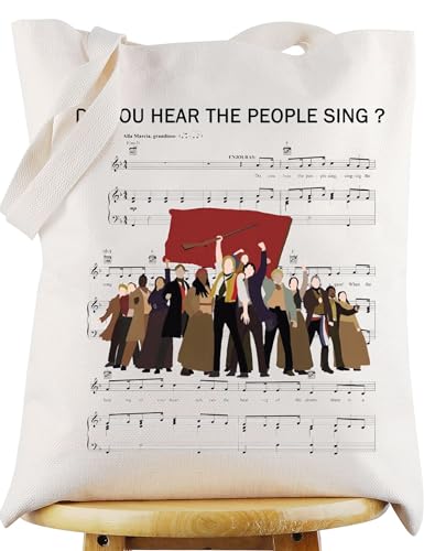 WZMPA Les Miserables Musical Tote Bag Cosette Fans Gift Do You Hear The People Sing Romantic Shoulder Bag (The People Sing -T)