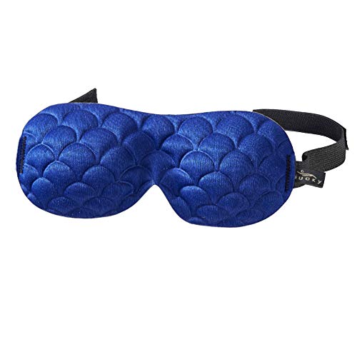 Bucky Ultralight Comfortable Contoured Travel and Sleep Eye Mask, Navy Scallop, One Size