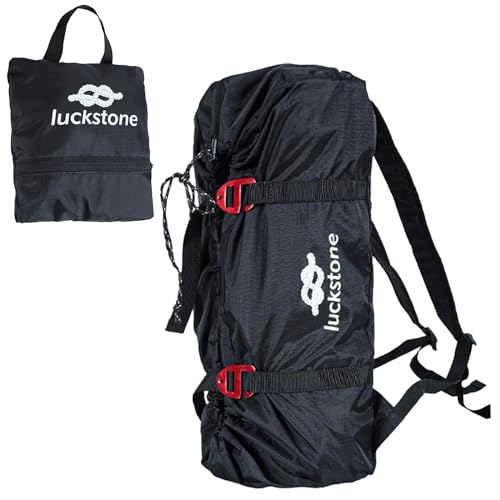 KELEEL Foldable Rock Climbing Backpack Waterproof Rope Gear 210D Oxford Cloth Mountaineering Equipment Bag for Hiking Camping (Black)