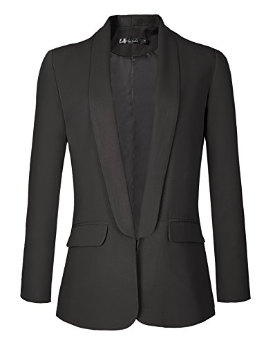 Urban CoCo Women's Office Blazer Jacket Open Front Womens Blazers for Work Professional (XL, Black)