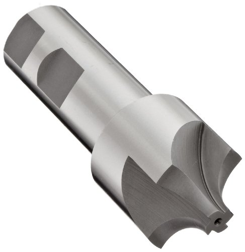 YG-1 E1237 High Speed Steel (HSS) Corner Rounding End Mill, Weldon Shank, Uncoated (Bright) Finish, Non-Center Cutting, 4 Flutes, 2.5' Overall Length, 0.5' Cutting Diameter, 0.375' Shank Diameter