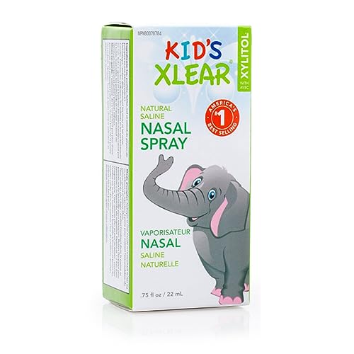 Xlear Kids' Nasal Spray, Natural Saline Nasal Spray for Kids with Xylitol, Daily Nasal Decongestant, Nose Moisturizer, 0.75 fl oz (Pack of 1)