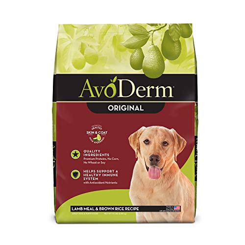AvoDerm Natural Dry Dog Food, For Skin & Coat, Lamb & Rice Formula, 15 Pound