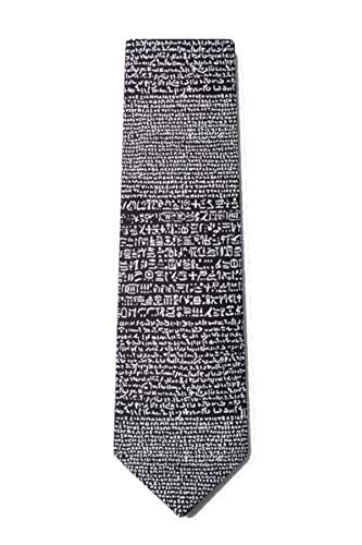 Wild Ties Rosetta Stone Black Microfiber Tie