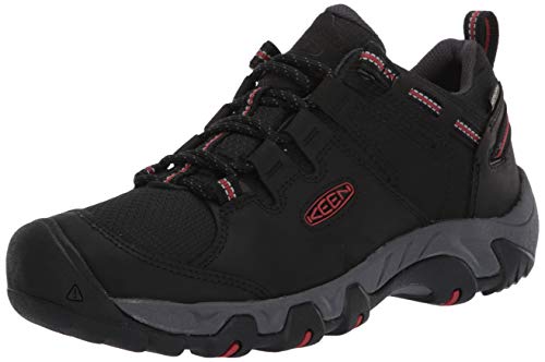 KEEN Men's Steens WP Hiking Shoe, Black, 10