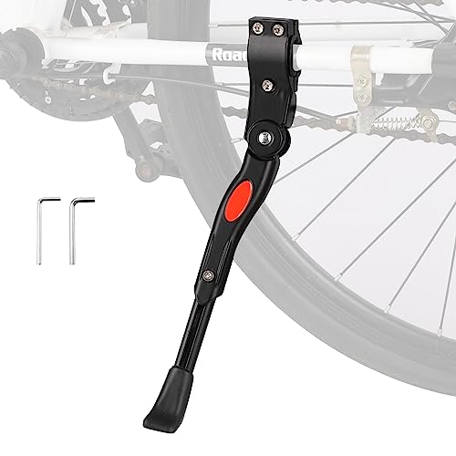 Adjustable Bike Kickstand for Mountain Adults bikes, Kids Bike Kick Stand,Rear side Bicycle Kickstand,Aluminum Bicycle Kick Stand Fits for 22'-27' Road Bike/BMX/MTB Bike Kickstand