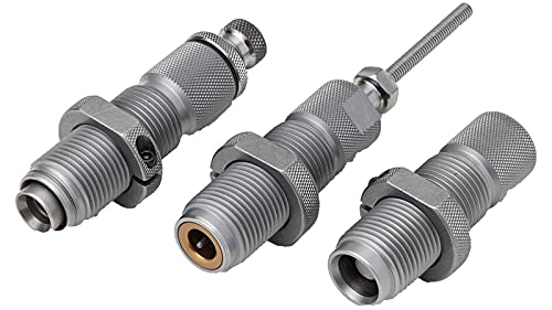 Hornady Custom Grade New Dimension Nitride 3-Die Set, 380 Auto (.355) (546518) -Caliber Specific Reloading Equipment for Handloaders - Full Length Sizer Die, Seating Die, Sure-Loc Rings, & Storage Box