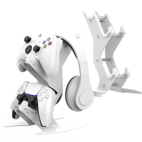 NBCP Controller Stand, Headphone Holder, Universal Adjustable Game Controller Headset Hanger Mount for All Universal Gaming PS5 Accessories, Xbox Sony PS4 Nintendo Switch