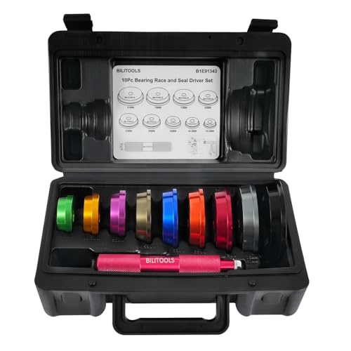 BILITOOLS Bearing Press Kit, 10 Piece Bearing Race and Seal Driver Set, Seal Driver Installer Set for Bearing Installation