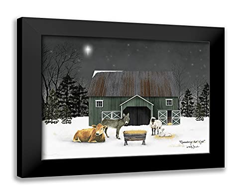 ArtDirect Jacobs, Billy 24x19 Black Modern Framed Art Print Titled: Remembering the Night