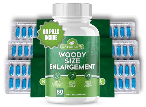 Nature's RX | #1 RATED Men's Erection Pills to Increase Blood Flow, Libido & Hardness | L-Arginine + 18 Powerful Ingredients | 100% Naturally Sourced & 3rd Party Tested Ingredients - 60 Tablets