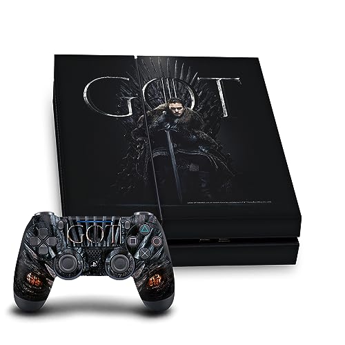 Head Case Designs Officially Licensed HBO Game of Thrones Jon Snow Iron Throne Sigils and Graphics Vinyl Gaming Skin Decal Compatible with Sony Playstation 4 PS4 Console and DualShock 4 Controller