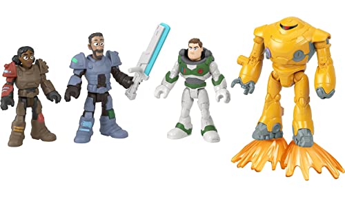 Fisher-Price Imaginext Figure Set Disney and Pixar Lightyear Jr. ZAP Patrol Multipack with Buzz Lightyear Toy for Preschool Kids Ages 3+ Years