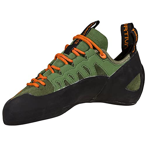 La Sportiva Mens Tarantulace Rock Climbing Shoes, Olive/Tiger, 8.5