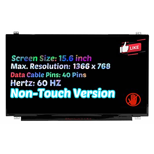 BTSELSS 15.6' for ASUS U52F U52F-BBG6 U52F-BBL5 U52F-BBL9 U52F-BBG6 HD 1366 * 768 40 pin LCD Replacement Non-Touch Screen Display Panel(with Tabs)