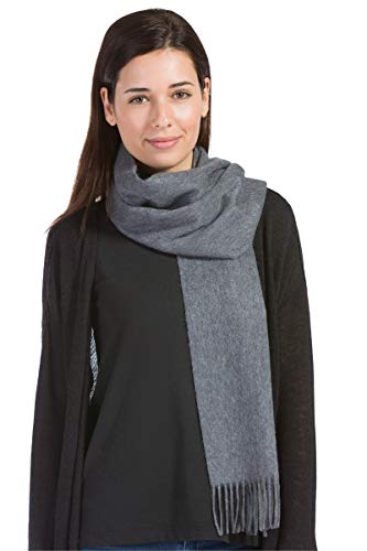 Fishers Finery Women's 100% Pure Cashmere Luxurious Scarf (Smoke)