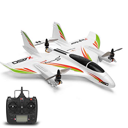 GoolRC WLtoys XK X450 RC Airplane, 2.4G 6CH RC Glider Fixed Wing Aircraft, 3 Flight Models Brushless RC Helicopters Vertical Takeoff Landing RTF for Adult