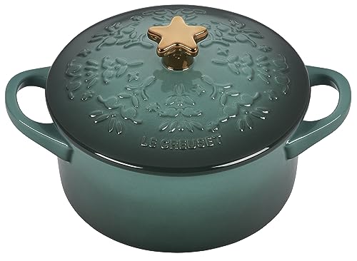 Le Creuset Noël Collection Stoneware Mini Cocotte with Star Knob, 24 oz., Artichaut