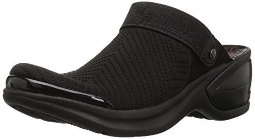 BZees womens Kitty Clog, Black Oversized Geo Print, 9 US